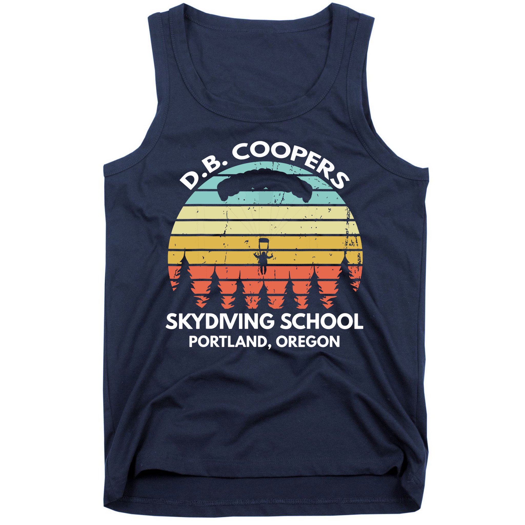 D. B. Coopers Skydiving School Portland, Oregon Funny Tank Top