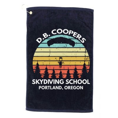 D. B. Coopers Skydiving School Portland, Oregon Funny Platinum Collection Golf Towel