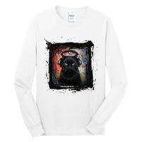 Dj Black Cat Graphic Feline Music Fun Style Tall Long Sleeve T-Shirt