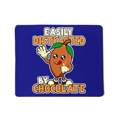 Distracted By Chocolate Cocoa Chocolate Bar Gift Mousepad