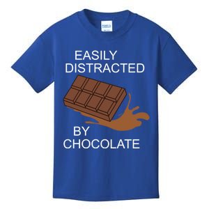 Distracted By Chocolate Delicious Chocolate Lover Funny Gift Kids T-Shirt