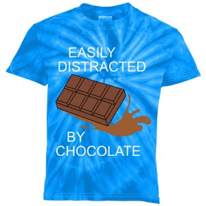 Distracted By Chocolate Delicious Chocolate Lover Funny Gift Kids Tie-Dye T-Shirt