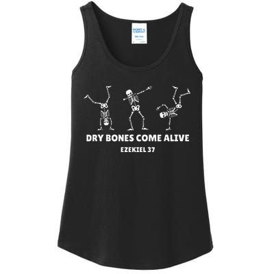 Dry Bones Come Alive Halloween Christian Dancing Skeleton Ladies Essential Tank