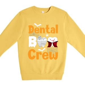 Dental Boo Crew Halloween Funny Dentist Assistant Gift Premium Crewneck Sweatshirt