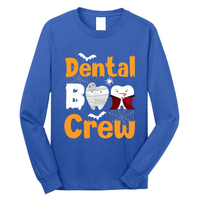 Dental Boo Crew Halloween Funny Dentist Assistant Gift Long Sleeve Shirt