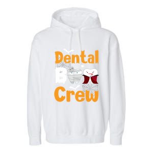 Dental Boo Crew Halloween Funny Dentist Assistant Gift Garment-Dyed Fleece Hoodie