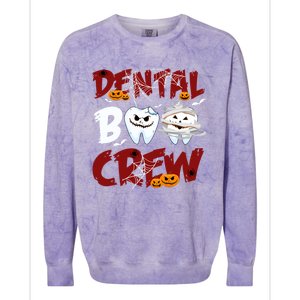 Dental Boo Crew Halloween Funny Dentist Assistant Gift Colorblast Crewneck Sweatshirt