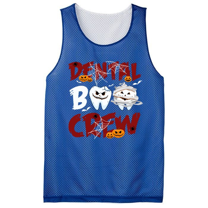 Dental Boo Crew Halloween Funny Dentist Assistant Gift Mesh Reversible Basketball Jersey Tank