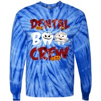 Dental Boo Crew Halloween Funny Dentist Assistant Gift Tie-Dye Long Sleeve Shirt