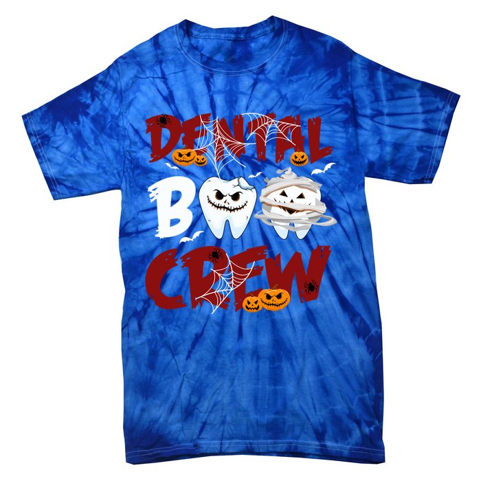 Dental Boo Crew Halloween Funny Dentist Assistant Gift Tie-Dye T-Shirt