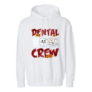 Dental Boo Crew Halloween Funny Dentist Assistant Gift Garment-Dyed Fleece Hoodie