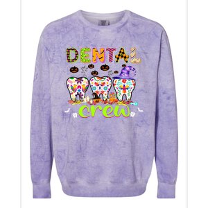 Dental Boo Crew Halloween Funny Dentist Assistant Gift Colorblast Crewneck Sweatshirt