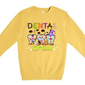 Dental Boo Crew Halloween Funny Dentist Assistant Gift Premium Crewneck Sweatshirt