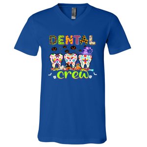 Dental Boo Crew Halloween Funny Dentist Assistant Gift V-Neck T-Shirt