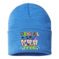 Dental Boo Crew Halloween Funny Dentist Assistant Gift Sustainable Knit Beanie