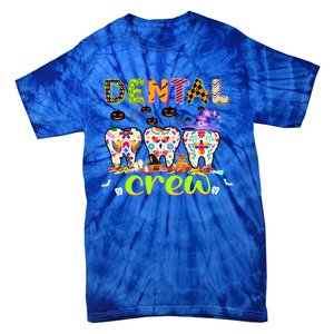 Dental Boo Crew Halloween Funny Dentist Assistant Gift Tie-Dye T-Shirt