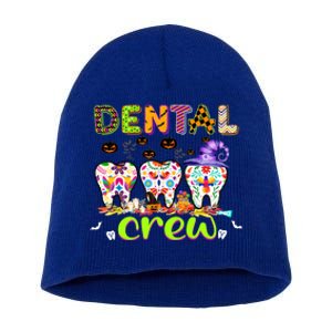 Dental Boo Crew Halloween Funny Dentist Assistant Gift Short Acrylic Beanie