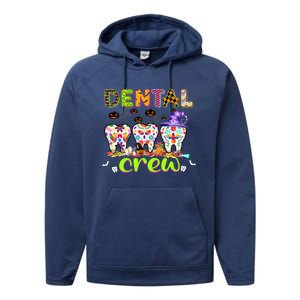 Dental Boo Crew Halloween Funny Dentist Assistant Gift Performance Fleece Hoodie