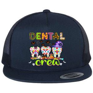 Dental Boo Crew Halloween Funny Dentist Assistant Gift Flat Bill Trucker Hat