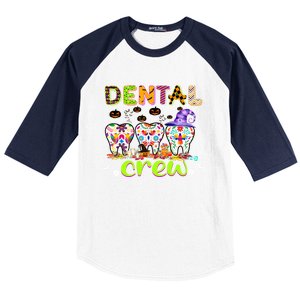 Dental Boo Crew Halloween Funny Dentist Assistant Gift Baseball Sleeve Shirt