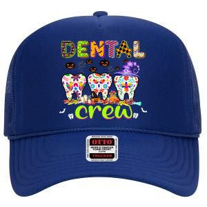 Dental Boo Crew Halloween Funny Dentist Assistant Gift High Crown Mesh Back Trucker Hat