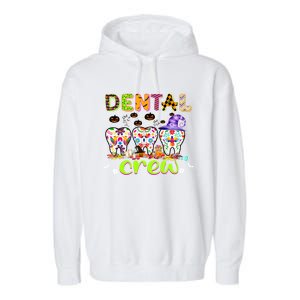 Dental Boo Crew Halloween Funny Dentist Assistant Gift Garment-Dyed Fleece Hoodie