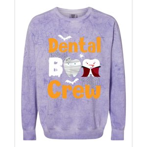 Dental Boo Crew Halloween Funny Dentist Assistant Gift Colorblast Crewneck Sweatshirt