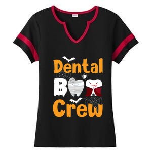 Dental Boo Crew Halloween Funny Dentist Assistant Gift Ladies Halftime Notch Neck Tee