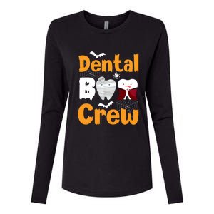 Dental Boo Crew Halloween Funny Dentist Assistant Gift Womens Cotton Relaxed Long Sleeve T-Shirt