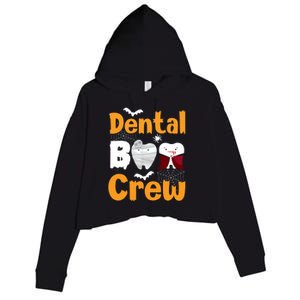 Dental Boo Crew Halloween Funny Dentist Assistant Gift Crop Fleece Hoodie