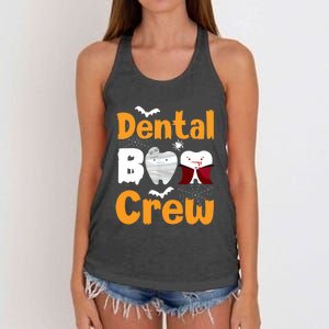 Dental Boo Crew Halloween Funny Dentist Assistant Gift Women's Knotted Racerback Tank