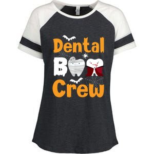 Dental Boo Crew Halloween Funny Dentist Assistant Gift Enza Ladies Jersey Colorblock Tee