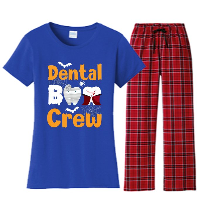 Dental Boo Crew Halloween Funny Dentist Assistant Gift Women's Flannel Pajama Set