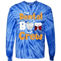 Dental Boo Crew Halloween Funny Dentist Assistant Gift Tie-Dye Long Sleeve Shirt