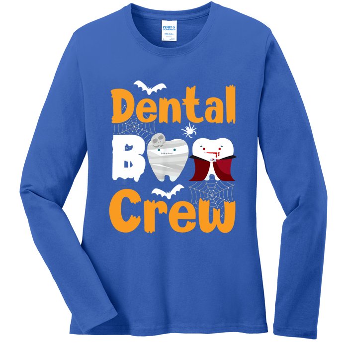 Dental Boo Crew Halloween Funny Dentist Assistant Gift Ladies Long Sleeve Shirt