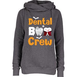 Dental Boo Crew Halloween Funny Dentist Assistant Gift Womens Funnel Neck Pullover Hood