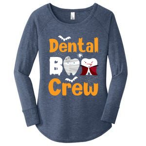 Dental Boo Crew Halloween Funny Dentist Assistant Gift Women's Perfect Tri Tunic Long Sleeve Shirt