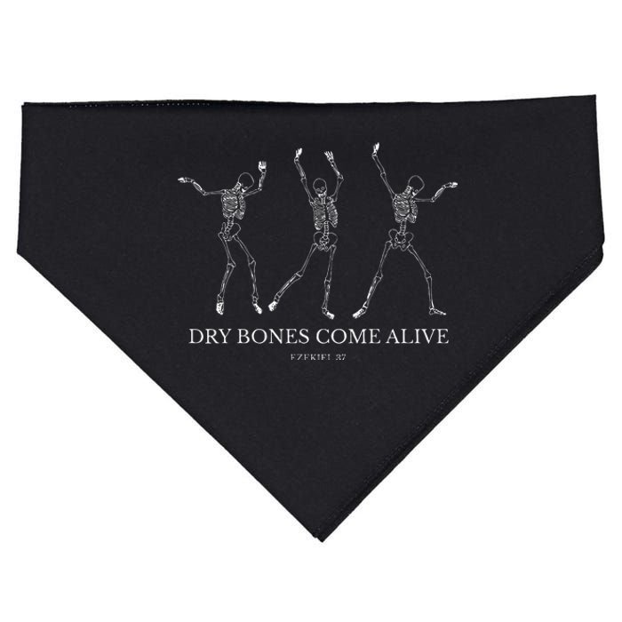 Dry Bones Come Alive Funny Skeleton Dancing USA-Made Doggie Bandana