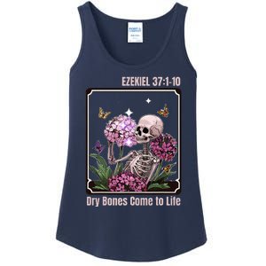 Dry Bone Come To Life Skeleton Floral Ladies Essential Tank