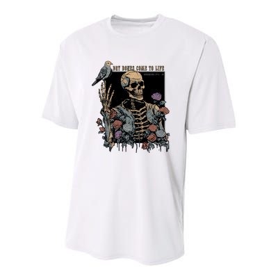 Dry Bones Come To Life Christian Skeleton Halloween Scary Spooky Youth Performance Sprint T-Shirt