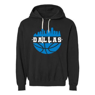 Dallas Basketball City Skyline Garment-Dyed Fleece Hoodie