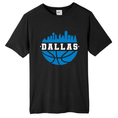 Dallas Basketball City Skyline Tall Fusion ChromaSoft Performance T-Shirt