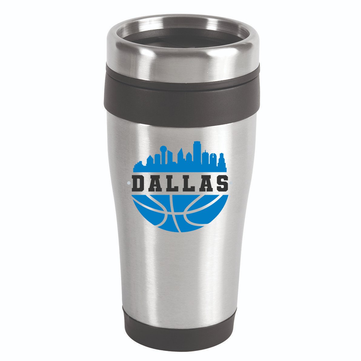 Dallas Basketball City Skyline 16oz Travel Tumbler