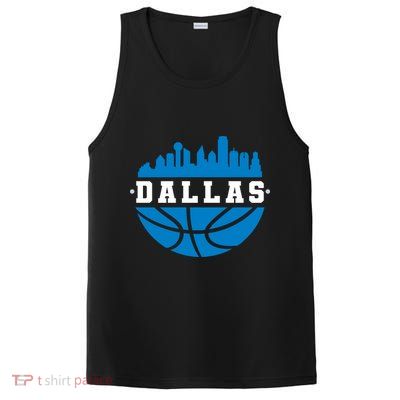 Dallas Basketball City Skyline PosiCharge Competitor Tank