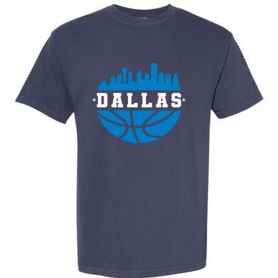 Dallas Basketball City Skyline Garment-Dyed Heavyweight T-Shirt