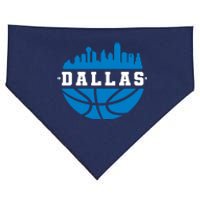 Dallas Basketball City Skyline USA-Made Doggie Bandana