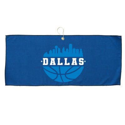 Dallas Basketball City Skyline Large Microfiber Waffle Golf Towel