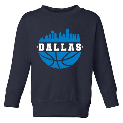 Dallas Basketball City Skyline Toddler Sweatshirt