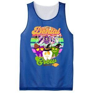 Dental Boo Crew Halloween Retro Groovy Dentist Matching Gift Mesh Reversible Basketball Jersey Tank