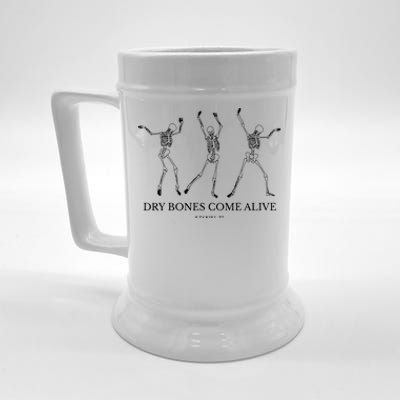 Dry Bones Come Alive Funny Skeleton Dancing Beer Stein